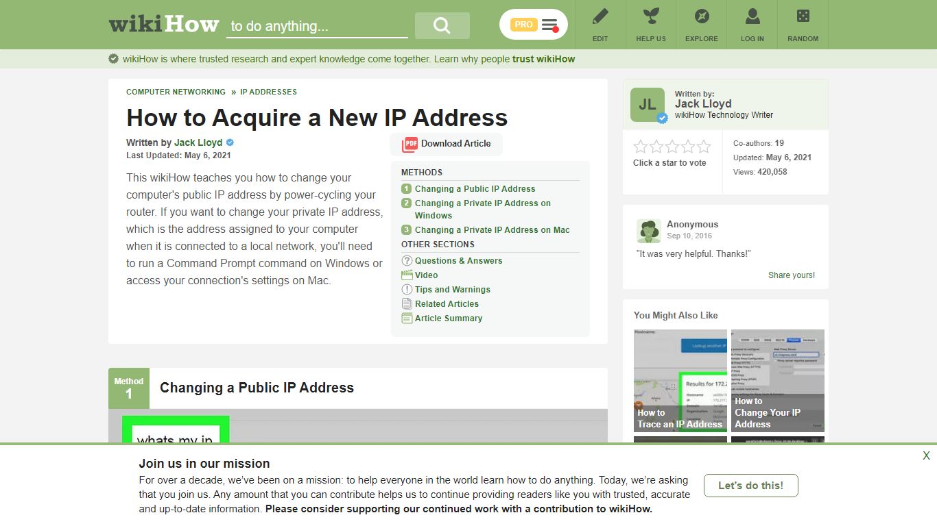 3 Ways to Acquire a New IP Address - wikiHow