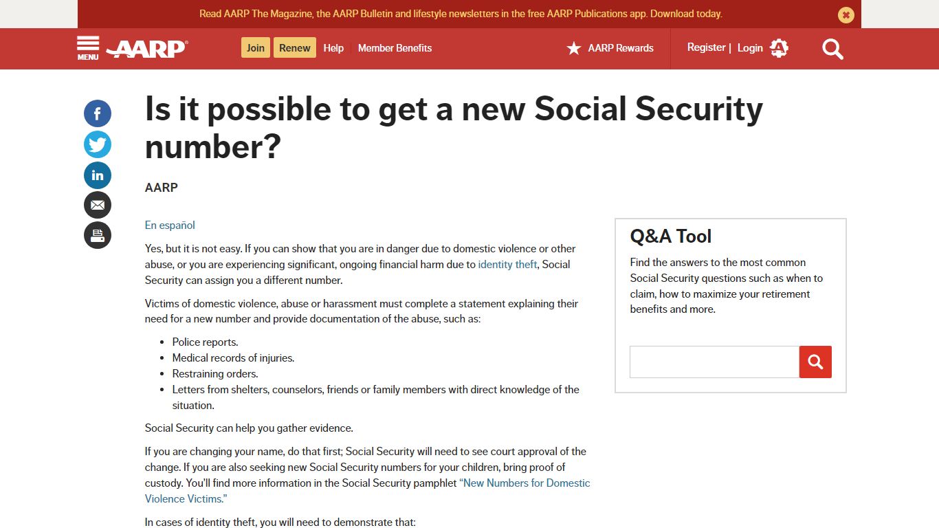 How To Get A New Social Security Number - AARP