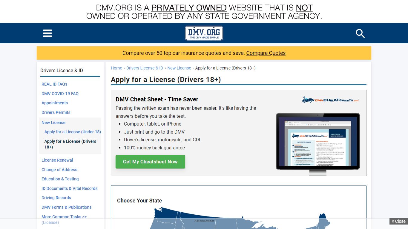 New Driver's License Application Info | DMV.ORG